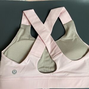 lululemon athletica Light Pink and Gray Sports Bra